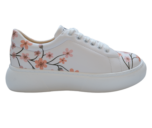 Sneakersy na platformie - Delikatne kwiaty wiśni - Mumka Shoes Polska