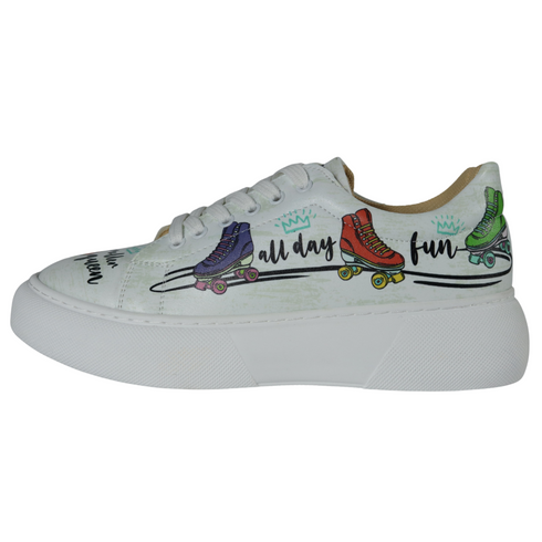Sneakersy na platformie - Królowa wrotek