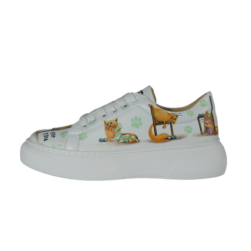 Sneakersy na platformie z Kotem, Gdzie moja miłość?