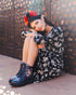 Czarne Trapery Frida Kahlo