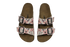 Klapki w różowe kwiaty i szare liście wyprofilowane - Mumka Shoes Polska